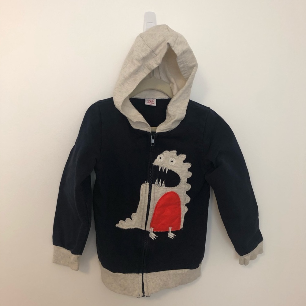 Kid Boys cute monster zip front hoodie